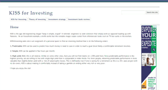 Desktop Screenshot of kiss4investing.com